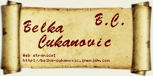Belka Čukanović vizit kartica